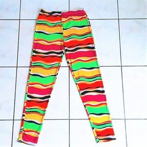 Vintage Stretchy Rainbow Leggings | Sz M/L